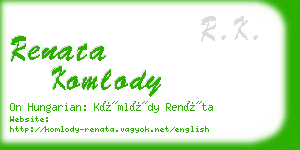 renata komlody business card